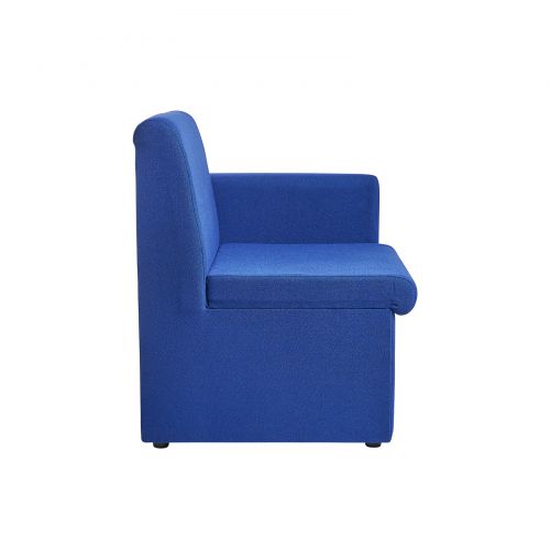 Alto modular reception seating with left hand arm - blue