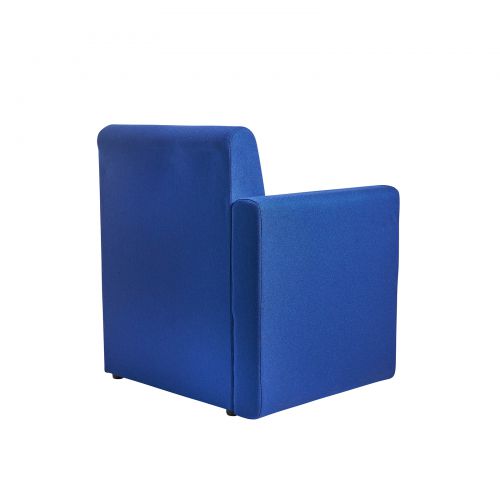 Alto modular reception seating with right hand arm - blue