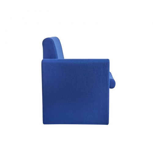 Alto modular reception seating with right hand arm - blue