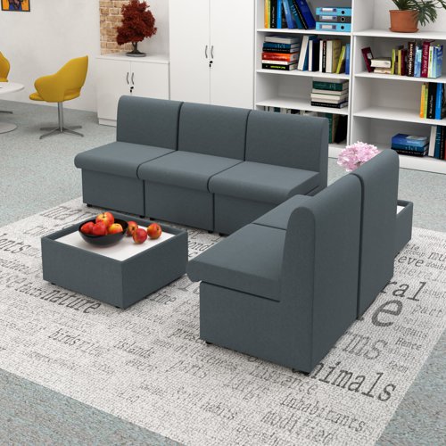 Alto modular reception seating with no arms - elapse grey