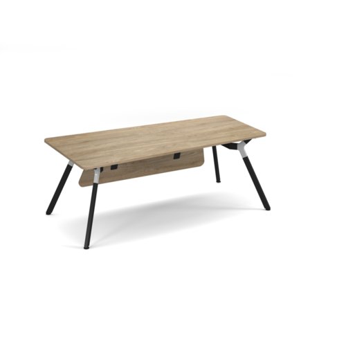 安森行政桌与a框架腿2000mm x 1000mm与谦虚面板-巴塞罗那胡桃木