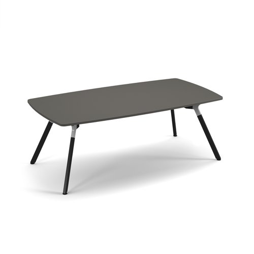 Anson executive rectangular conference table with A-frame legs - Onyx Grey