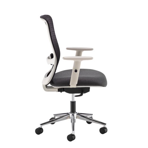 Arcade black mesh back operator chair with grey fabric seat, light grey frame and chrome base Office Chairs ARC300T1-G