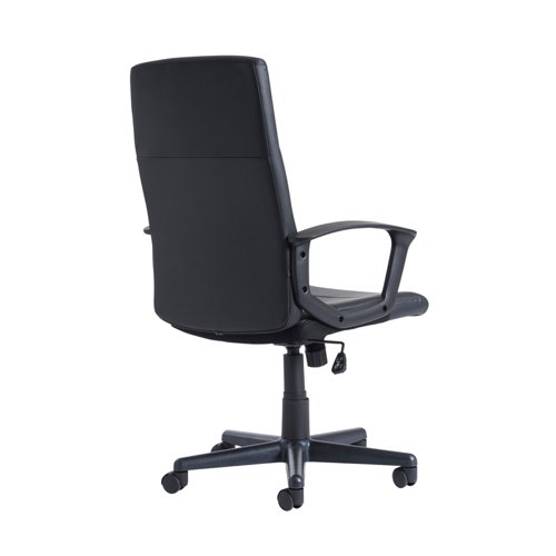 Ascona high back managers chair - black faux leather