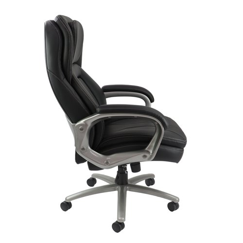 ATL300T1 Atlas bariatric executive chair - black leather faced