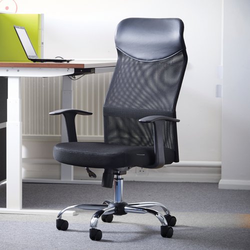 Aurora high back mesh operators chair - black | AUR300T1-K | Dams International