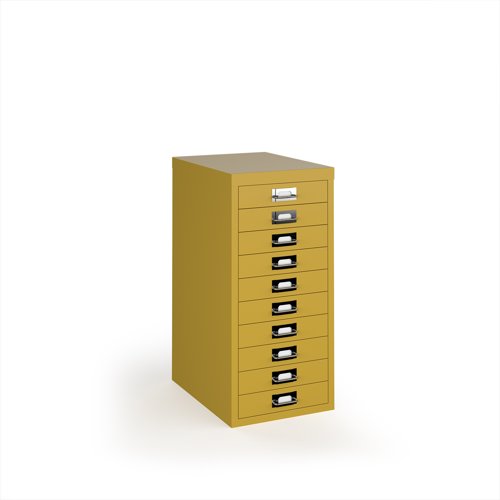 Bisley multi drawers with 10 drawers - sunflower yellow