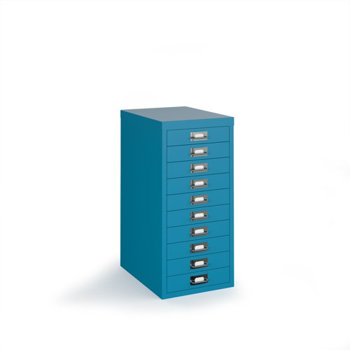 Bisley MultiDrawer 5 Drawer A4 Filing Cabinet, Blue