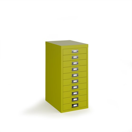 Bisley multi drawers with 10 drawers - green (Made-to-order 4 - 6 week lead time)