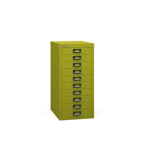 Bisley multi drawers with 10 drawers - green