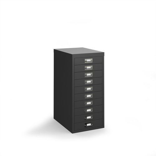 Bisley multi drawers with 10 drawers - black (Made-to-order 4 - 6 week lead time)