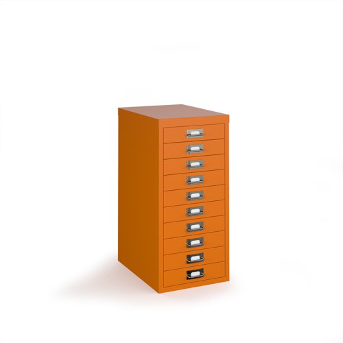 Bisley multi drawers with 10 drawers - orange | B10MDOR | Bisley