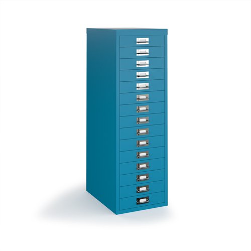 Bisley multi drawers with 15 drawers - blue Bisley