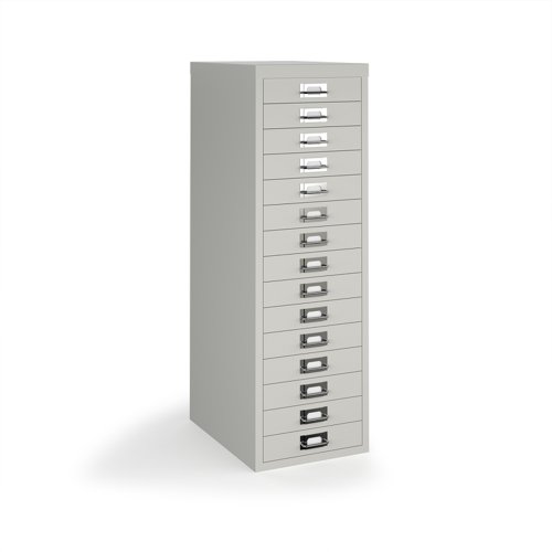 Bisley multi drawers with 15 drawers - grey B15MDG Buy online at Office 5Star or contact us Tel 01594 810081 for assistance