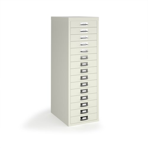 Bisley multi drawers with 15 drawers - white