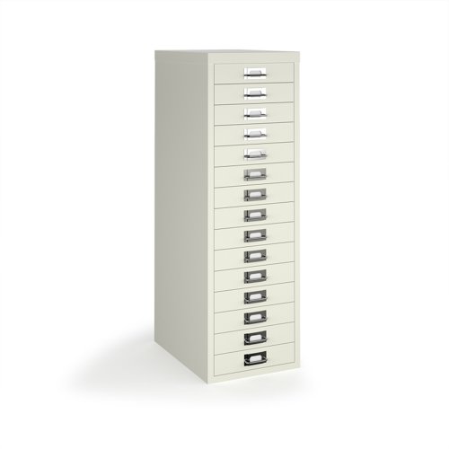 Bisley multi drawers with 15 drawers - white B15MDWH Buy online at Office 5Star or contact us Tel 01594 810081 for assistance