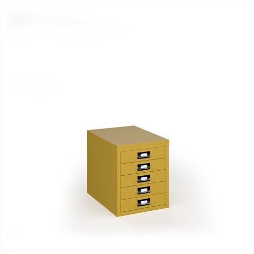 Bisley multi drawers with 5 drawers - sunflower yellow