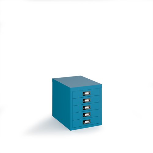 Bisley multi drawers with 5 drawers - blue (Made-to-order 4 - 6 week lead time)