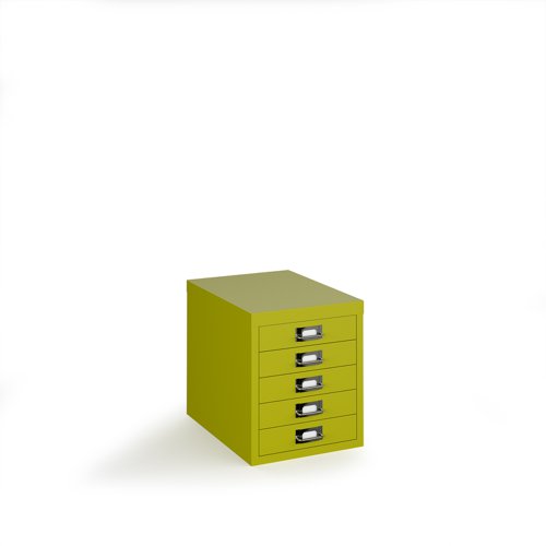 Bisley multi drawers with 5 drawers - green