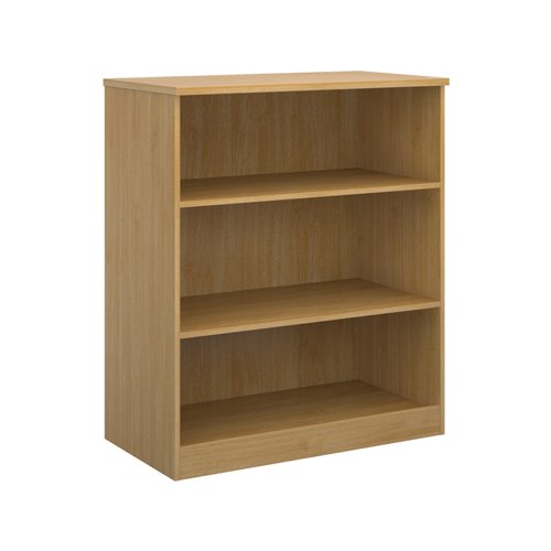 Deluxe bookcase 1200mm high with 2 shelves - oak Bookcases BC12O