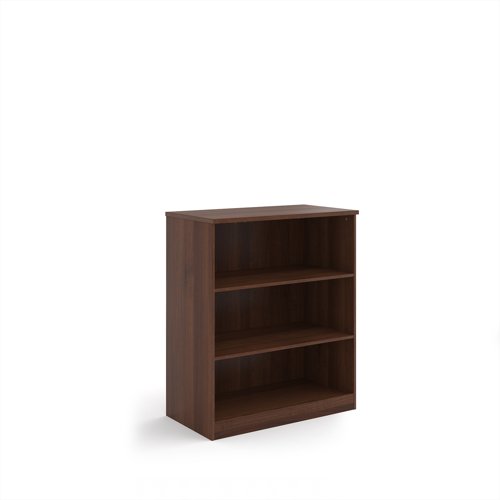Deluxe bookcase 1200mm high with 2 shelves - Walnut