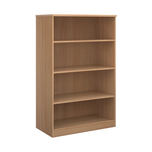 Deluxe bookcase 1600mm high with 3 shelves - beech Bookcases BC16B