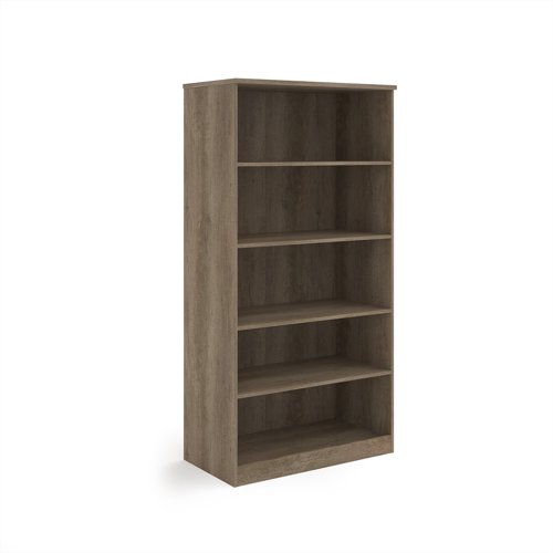 Deluxe bookcase 2000mm high with 4 shelves - Nebraska Oak