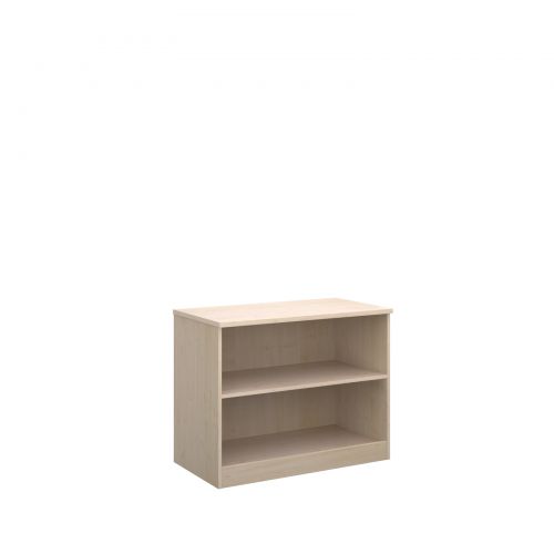 Deluxe bookcase 800mm high with 1 shelf - maple