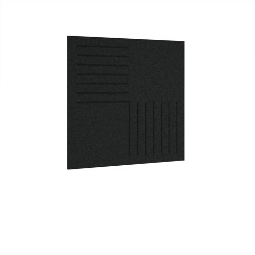 Bevelled Acoustic Ceiling - Wall Tiles 590w - Black