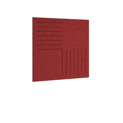 Bevelled Acoustic Ceiling - Wall Tiles 590w - Pure Red