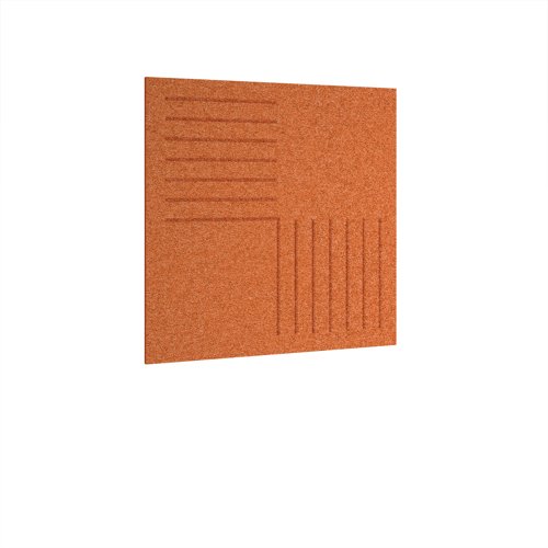 Bevelled Acoustic Ceiling - Wall Tiles 590w - Tangerine
