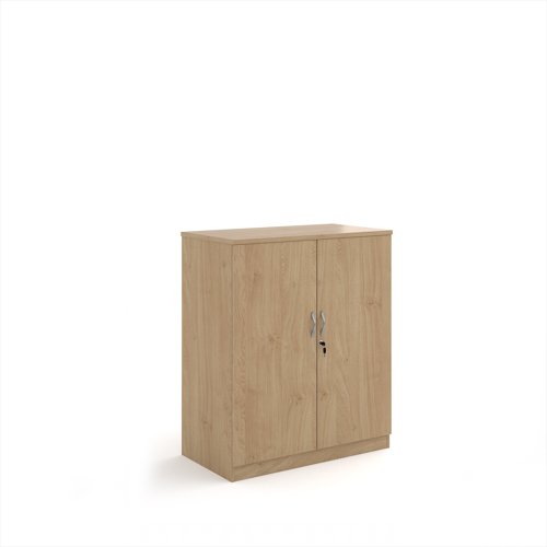 Deluxe double door cupboard 1200mm high with 2 shelves - Kendal Oak