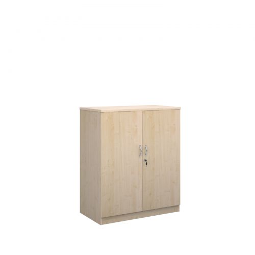 Deluxe double door cupboard 1200mm high with 2 shelves - maple