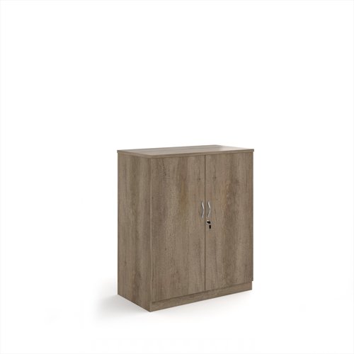 Deluxe double door cupboard 1200mm high with 2 shelves - Nebraska Oak