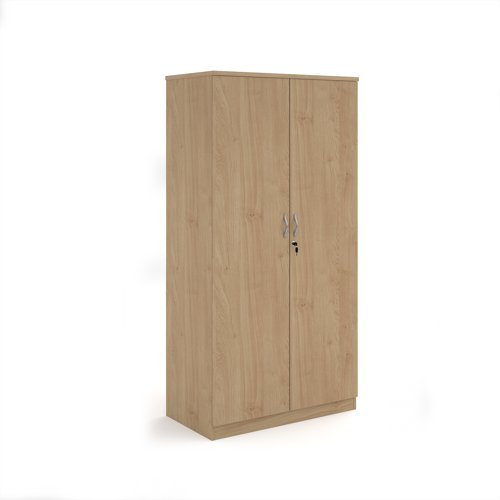 Deluxe double door cupboard 2000mm high with 4 shelves - Kendal Oak