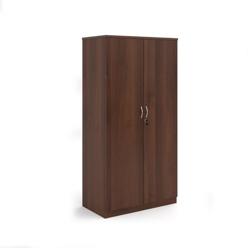 Deluxe double door cupboard 2000mm high with 4 shelves - Walnut