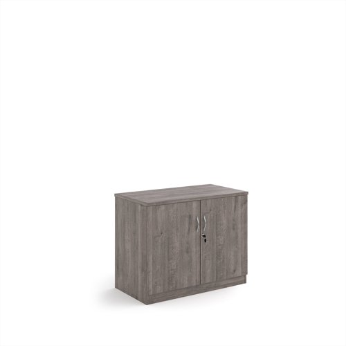 Deluxe double door cupboard 800mm high with 1 shelf - Grey Oak