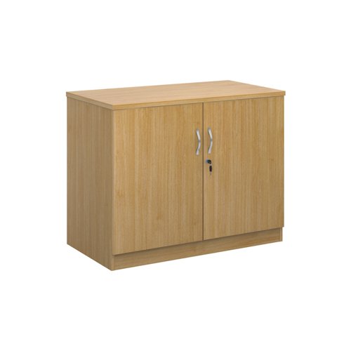 Deluxe double door cupboard 800mm high with 1 shelf - oak
