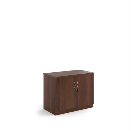 Deluxe double door cupboard 800mm high with 1 shelf - Walnut
