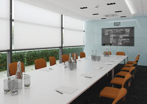 Adapt II boardroom table add on unit 1200mm x 1200mm - silver frame, white top