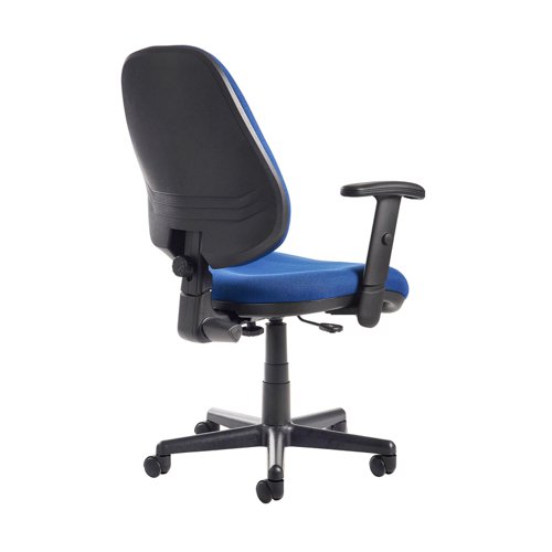 Bilbao fabric operators chair with adjustable arms - blue BIL309B1-B Buy online at Office 5Star or contact us Tel 01594 810081 for assistance