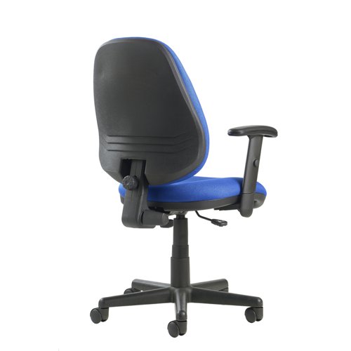 Bilbao fabric operators chair with lumbar support and adjustable arms - blue BIL309B1-L-B Buy online at Office 5Star or contact us Tel 01594 810081 for assistance
