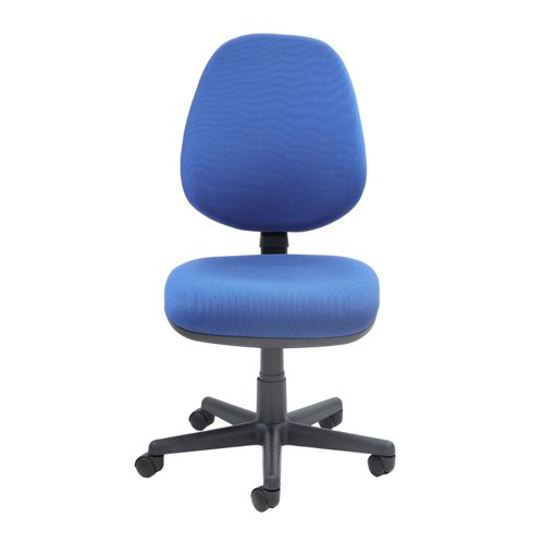 Bilbao fabric operators chair with no arms - blue