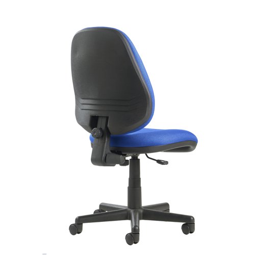 BILB1-L-B Bilbao fabric operators chair with lumbar support and no arms - blue
