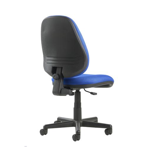 Bilbao Fabric Operators Chair With Lumbar Support And No Arms Blue Office Monster