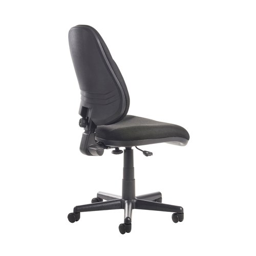 BILB1-L-K Bilbao fabric operators chair with lumbar support and no arms - black