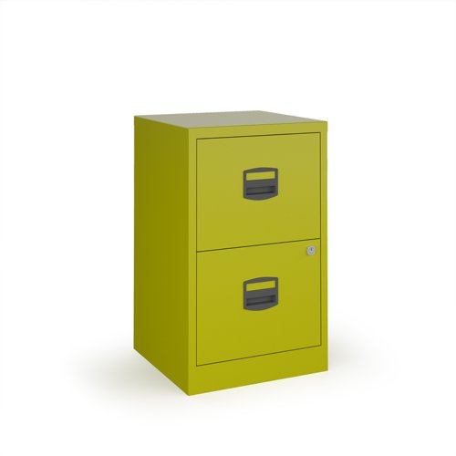 Bisley A4 home filer with 2 drawers - green