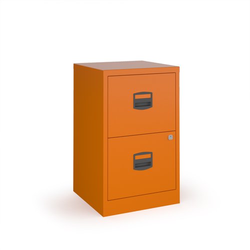 Bisley A4 home filer with 2 drawers - orange