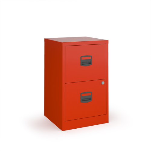 Bisley A4 home filer with 2 drawers - red (Made-to-order 4 - 6 week lead time)