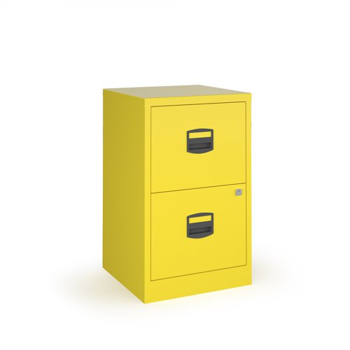 Bisley A4 home filer with 2 drawers - yellow | BPFA2YE | Bisley